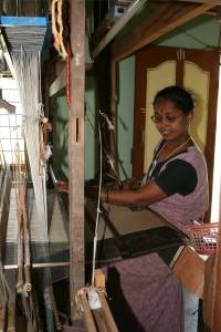 Sari weaving as a cottage industry